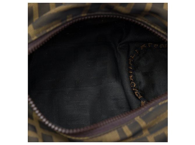 Bolsa Fendi Mini Zucca Canvas Castanha Marrom - vista 4