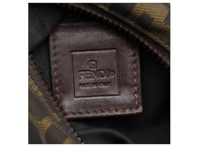Bolsa Fendi Mini Zucca Canvas Castanha Marrom - vista 5