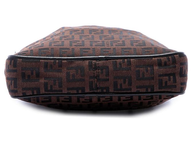Borsa a tracolla Fendi Zucchino Canvas marrone - vista 3
