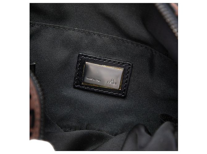Borsa a tracolla Fendi Zucchino Canvas marrone - vista 5