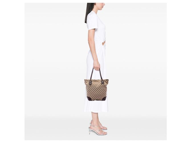 Gucci GG Canvas GG Charm Tote Beige - Ansicht 6