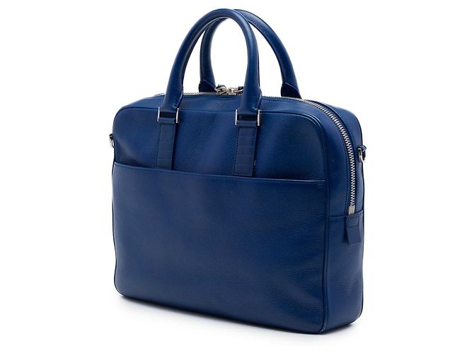 Borsa Business Dior Homme in Pelle Blu - vista 2