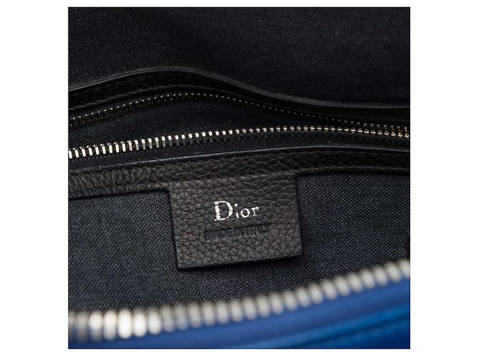 Borsa Business Dior Homme in Pelle Blu - vista 5