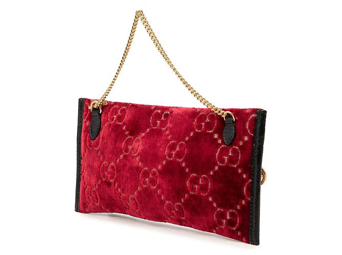 Gucci GG Velvet Rajah Pouch rot - Ansicht 2