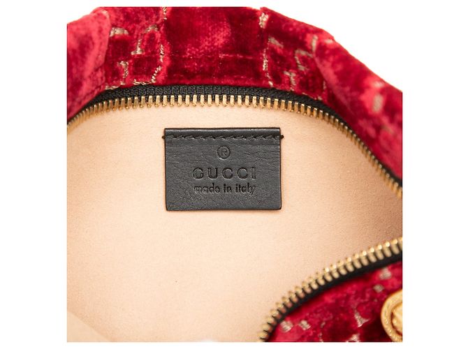Gucci GG Velvet Rajah Pouch rot - Ansicht 5