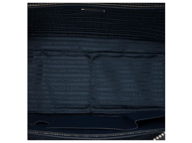 Sacoche de voyage Prada Saffiano bleue - Sac d'affaires - vue 4