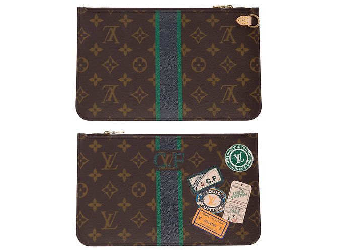 Saco LOUIS VUITTON Neverfull em Tela Castanha - 104001 - vista 13