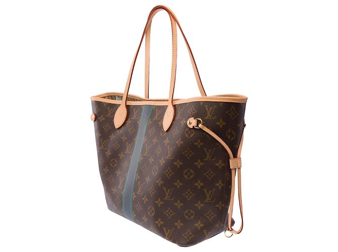 Borsa LOUIS VUITTON Neverfull in Tela Marrone - 104001 - vista 6