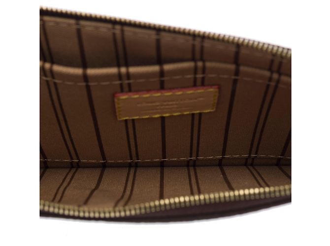 Borsa LOUIS VUITTON Neverfull in Tela Marrone - 104001 - vista 8