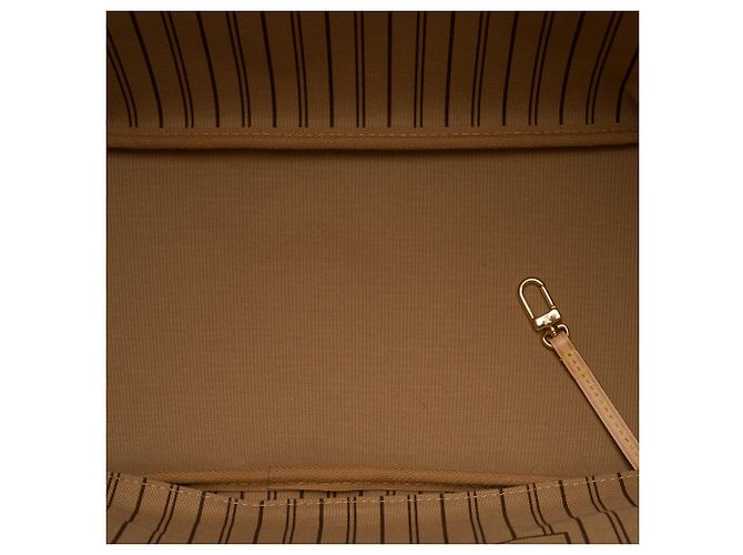 Borsa LOUIS VUITTON Neverfull in Tela Marrone - 104001 - vista 9