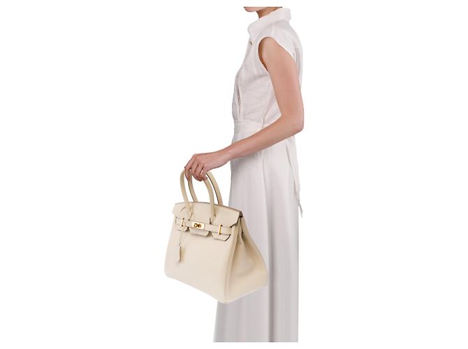 Hermès Bolso HERMES Birkin 30 en Cuero Blanco - 103995 - vista 13