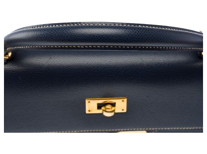 Hermès mala HERMES Kelly 32 em Couro Azul Marinho - 103998 - vista 10