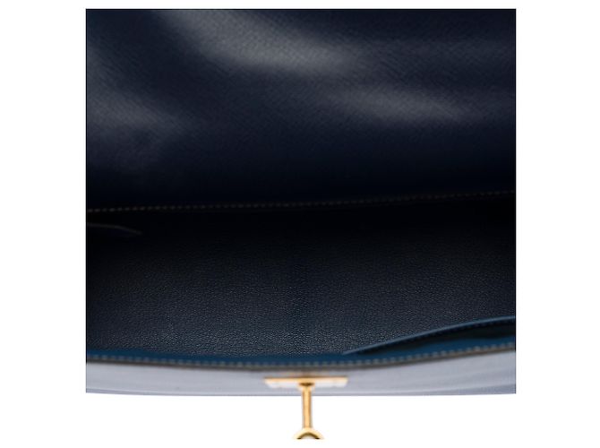 Hermès mala HERMES Kelly 32 em Couro Azul Marinho - 103998 - vista 9