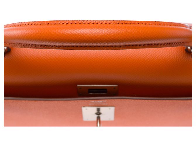 Hermès Bolsa HERMES Kelly 28 em Couro Laranja - 103994 - vista 10