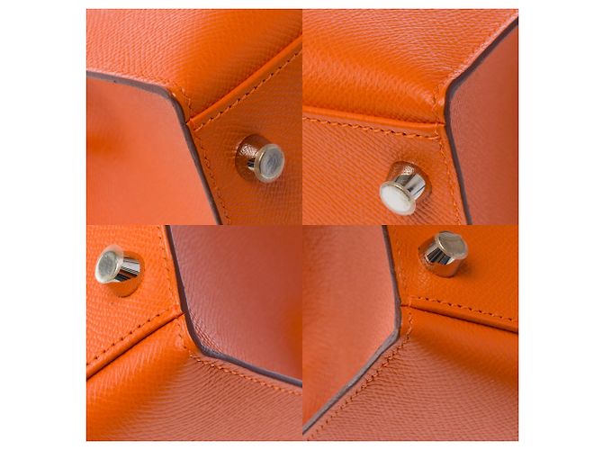 Hermès Bolsa HERMES Kelly 28 em Couro Laranja - 103994 - vista 12