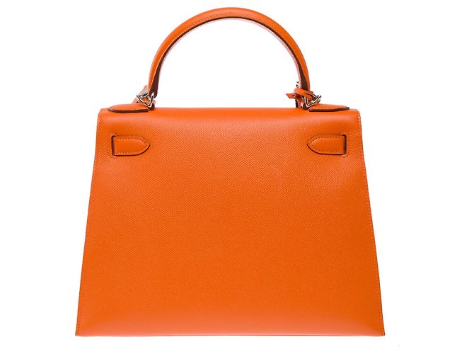 Hermès Bolsa HERMES Kelly 28 em Couro Laranja - 103994 - vista 4