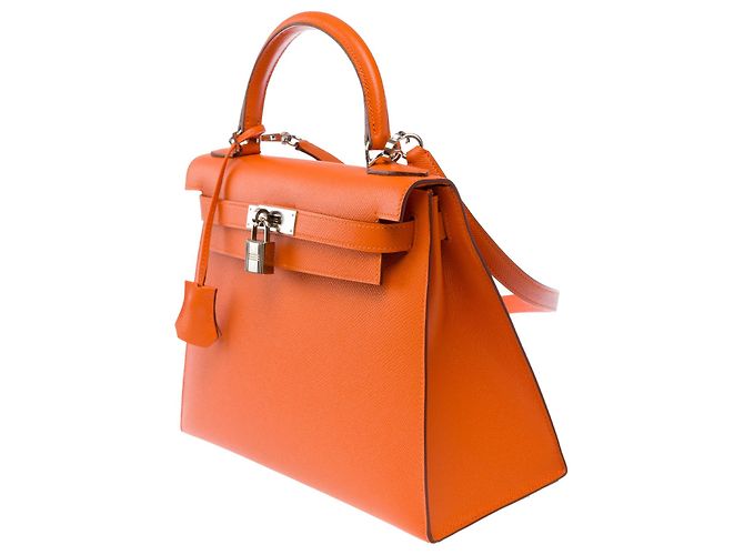 Hermès Bolsa HERMES Kelly 28 em Couro Laranja - 103994 - vista 5