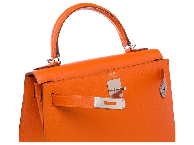 Hermès Bolsa HERMES Kelly 28 em Couro Laranja - 103994 - vista 7