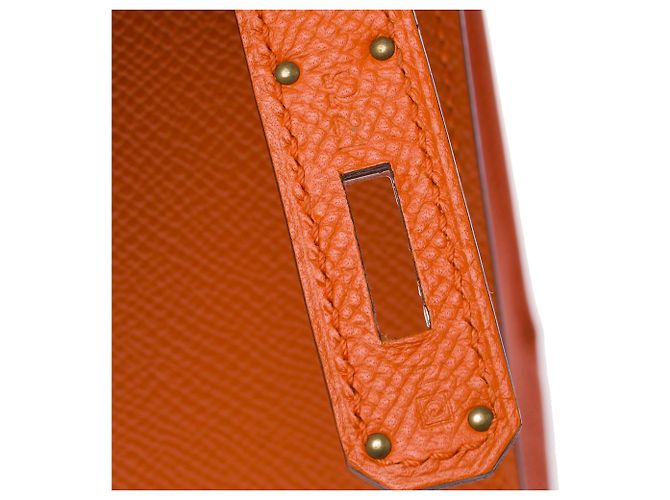 Hermès Bolsa HERMES Kelly 28 em Couro Laranja - 103994 - vista 8