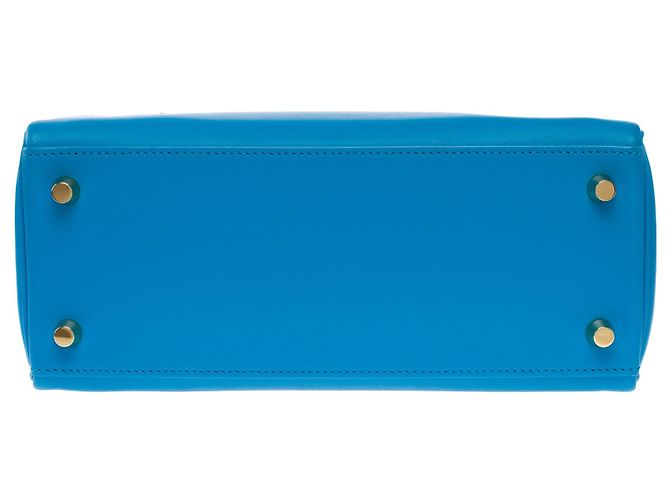 Hermès mala HERMES Kelly 25 em Couro Azul - 103990 - vista 11