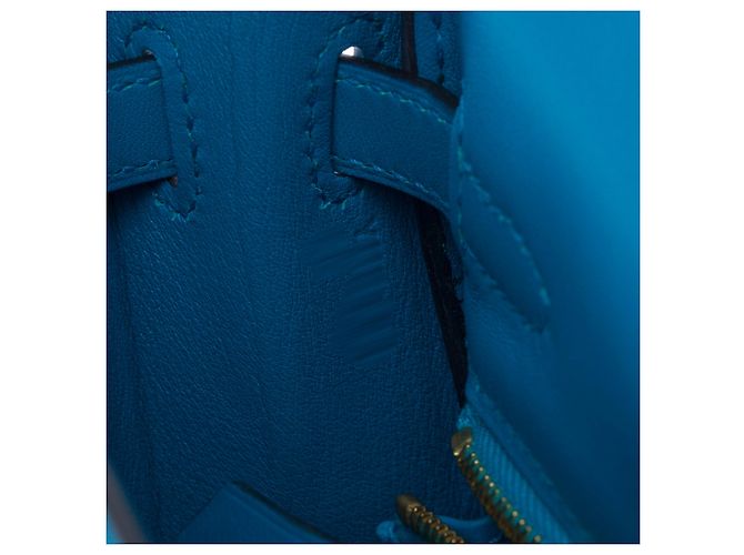 Hermès mala HERMES Kelly 25 em Couro Azul - 103990 - vista 8