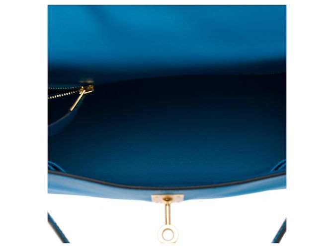 Hermès mala HERMES Kelly 25 em Couro Azul - 103990 - vista 9