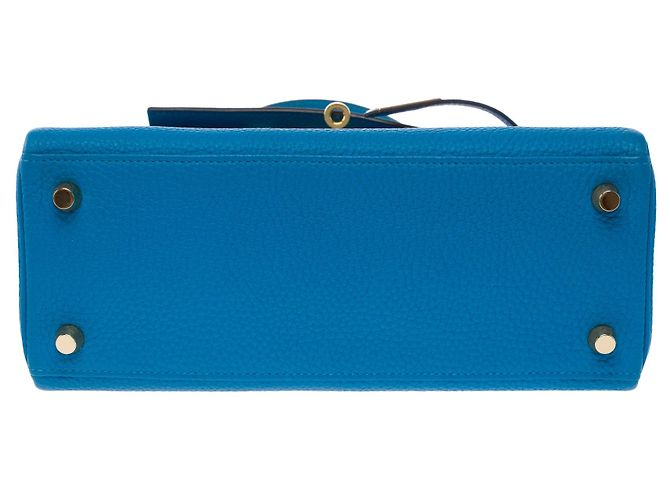 Hermès Borsa HERMES Kelly 25 in Pelle Blu - 103992 - vista 11