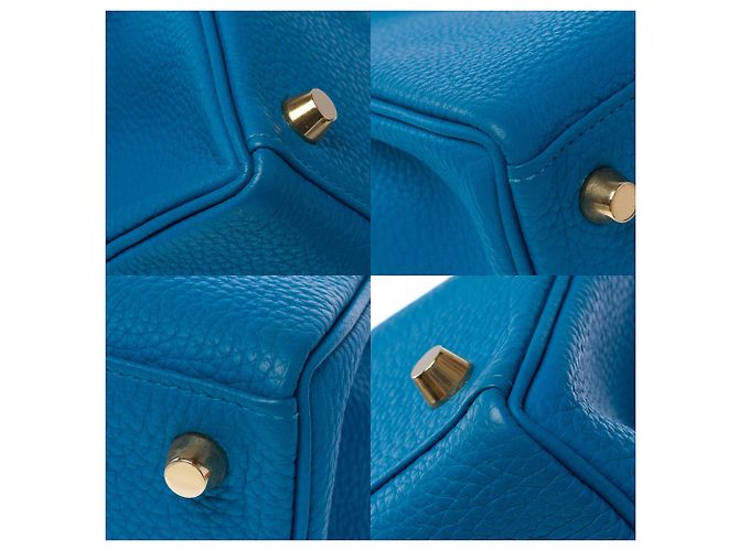 Hermès Borsa HERMES Kelly 25 in Pelle Blu - 103992 - vista 12