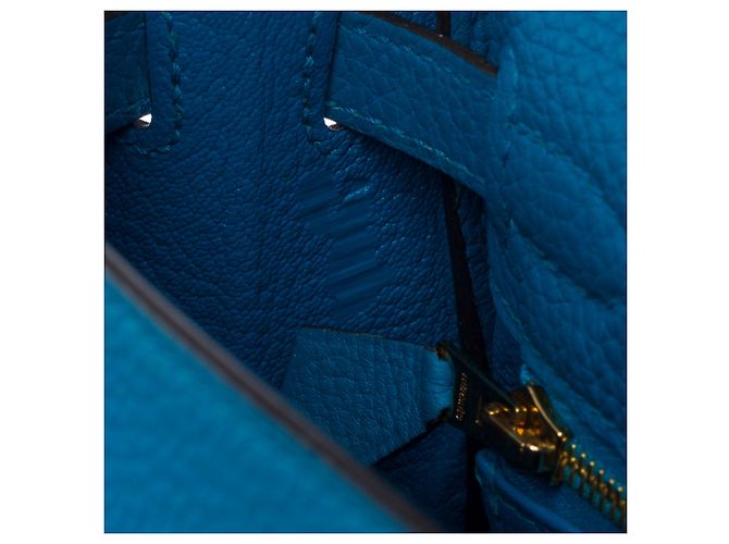 Hermès Borsa HERMES Kelly 25 in Pelle Blu - 103992 - vista 8