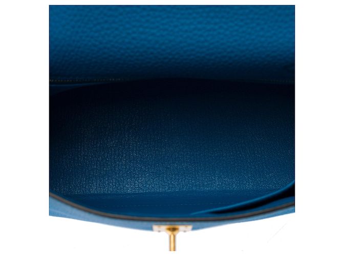 Hermès Borsa HERMES Kelly 25 in Pelle Blu - 103992 - vista 9