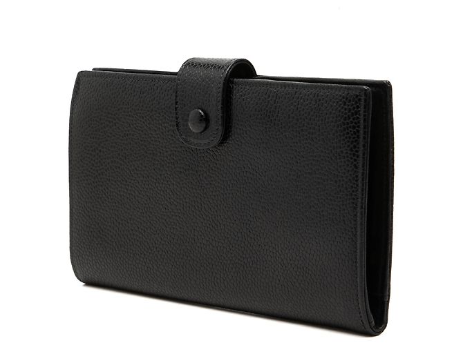 Portafoglio lungo Chanel CC Caviar nero - vista 2