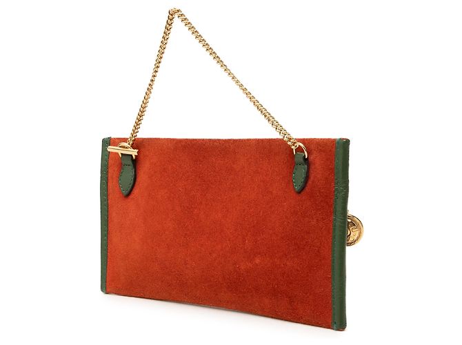 Bolso de mano Gucci Rajah de gamuza roja - vista 2