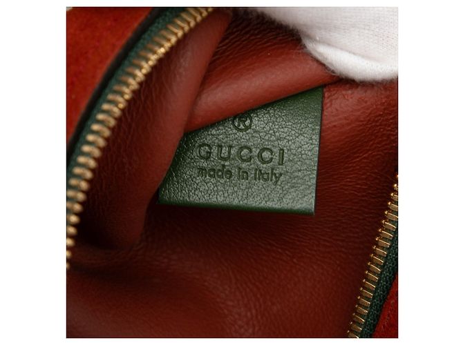 Bolso de mano Gucci Rajah de gamuza roja - vista 5