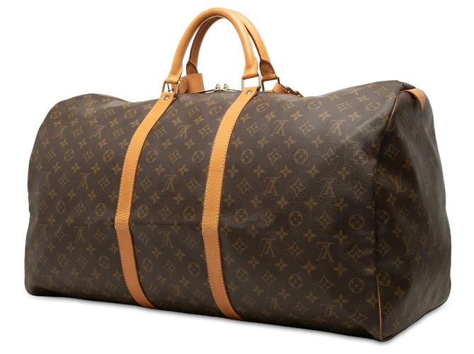 Sac de voyage Louis Vuitton Monogram Keepall 60 Marron - vue 2