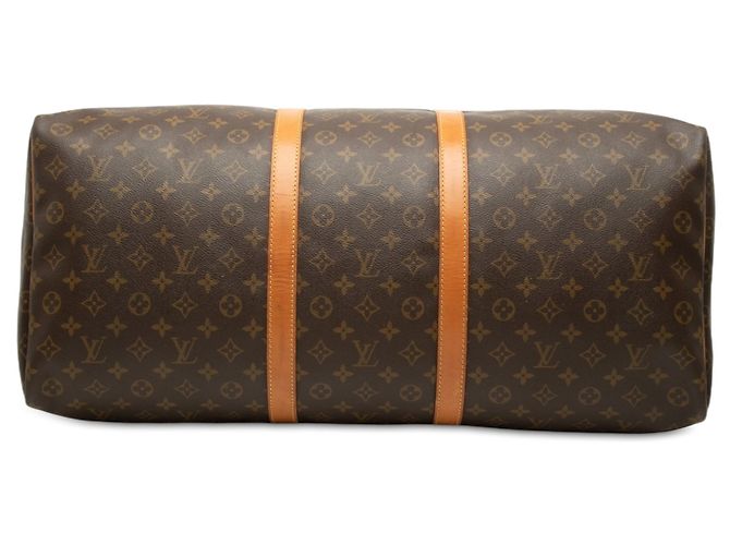 Sac de voyage Louis Vuitton Monogram Keepall 60 Marron - vue 3
