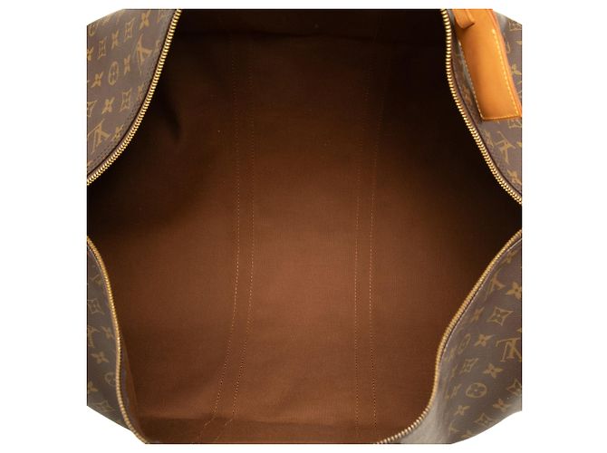 Sac de voyage Louis Vuitton Monogram Keepall 60 Marron - vue 4