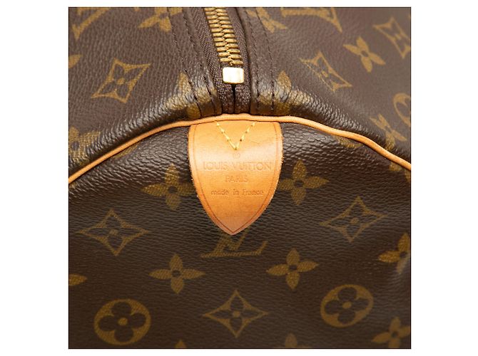 Sac de voyage Louis Vuitton Monogram Keepall 60 Marron - vue 5