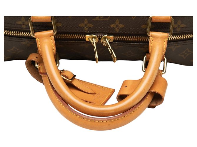 Sac de voyage Louis Vuitton Monogram Keepall 60 Marron - vue 7