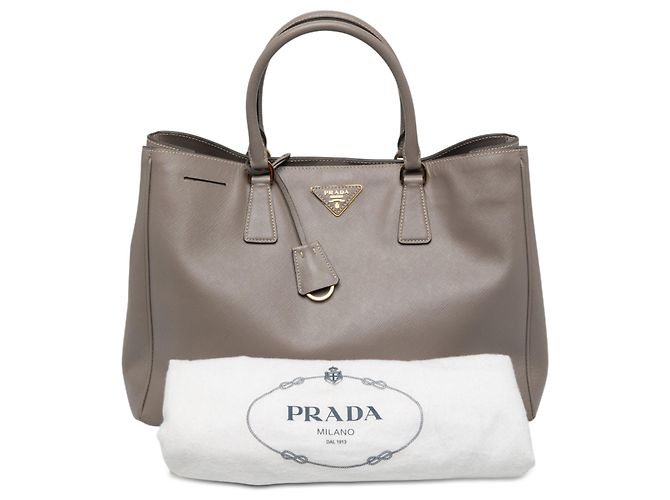 Tote Prada Large Saffiano Lux Gardeners Cinza - vista 7