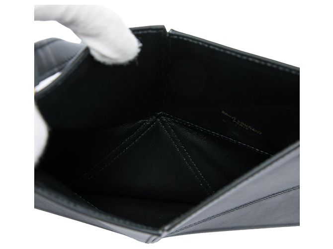 Autre Marque Borsa a tracolla Saint Laurent in pelle Astro Star con nappina nera Nero - vista 4