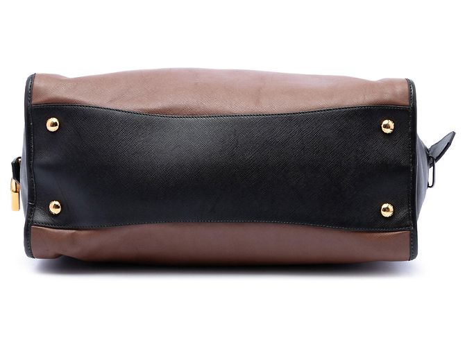 Sac à main Prada Bicolor Saffiano à poignée supérieure noir - vue 3