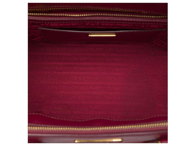 Borsa Prada Bicolor Saffiano Lux Galleria rossa con doppia tasca frontale con zip Rosso - vista 4