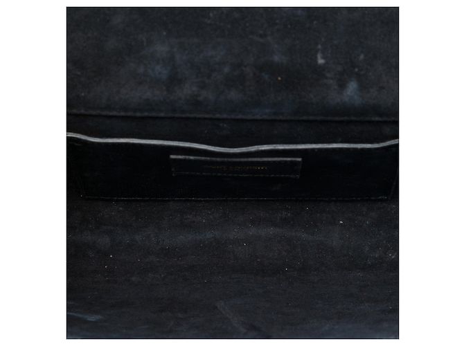 Autre Marque Clutch Saint Laurent Cassandre con borla en charol negro - vista 4
