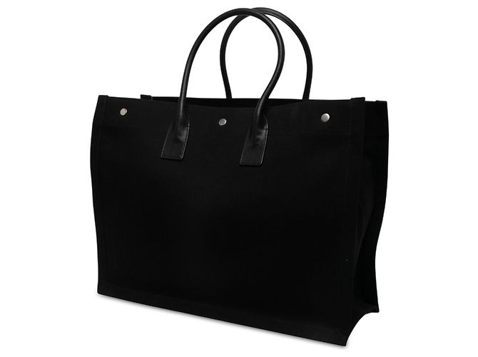 Autre Marque Black Saint Laurent Large Canvas Rive Gauche Tote - view 2