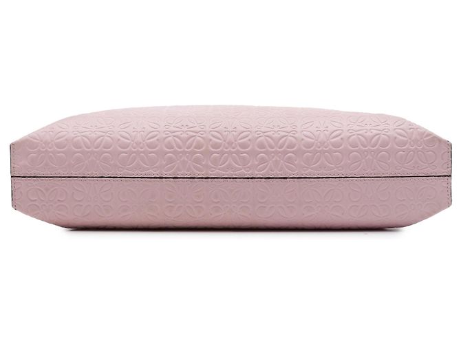 LOEWE T-Clutch aus geprägtem Leder Anagram Repeat rosa Pink - Ansicht 3