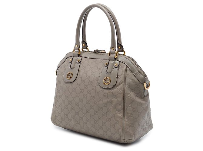 Graue Gucci Medium Guccissima Scarlett Satchel - Ansicht 2