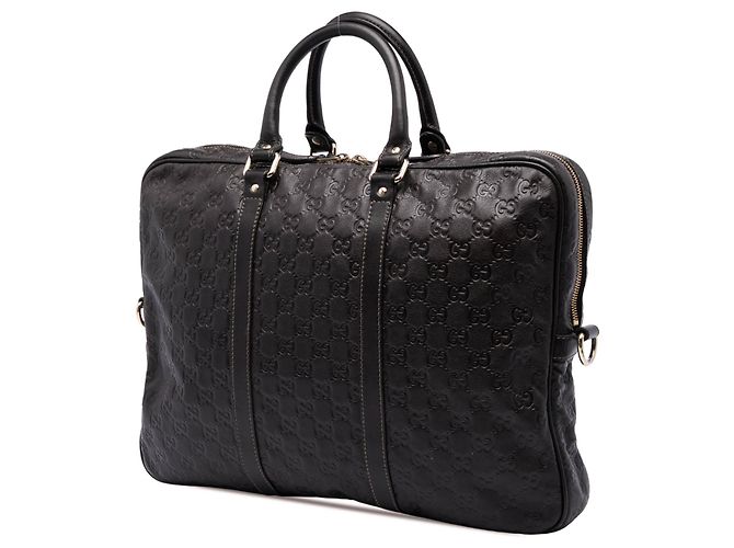 Sac business Gucci Guccissima marron - vue 2