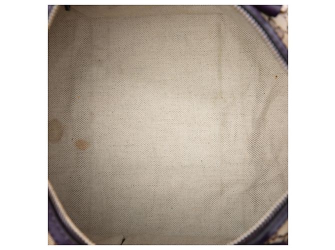 Sac Boston Satchel Gucci Medium GG Canvas Web Joy Beige - vue 4