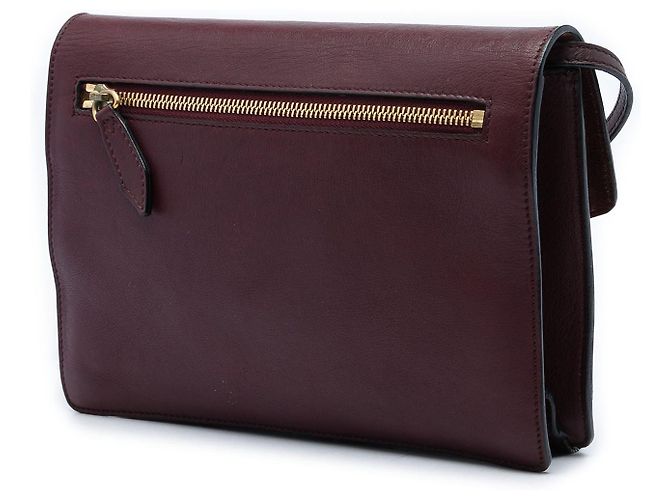 Borsa a tracolla Derby Macken Burberry Small in pelle e tela House Check rossa Rosso - vista 2