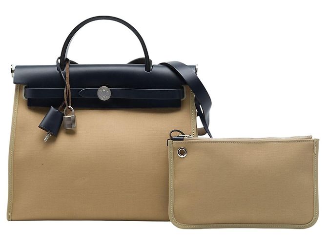 Hermès Toile Herbag Zip 31 Satchel Beige - Ansicht 7